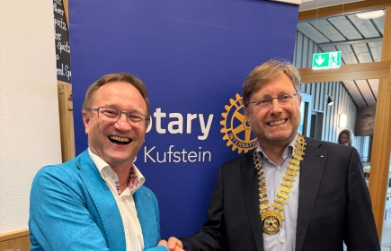 Amtsübergabe von Präsident Ralph Kriechbaum an den neuen Präsidenten Klaus Dillinger, Foto: RC Kufstein